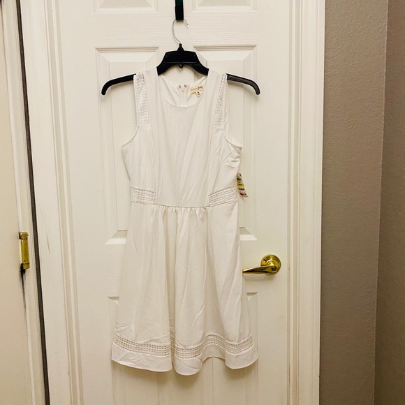 MAISON JULES White Sleeveless Fit Dress Medium NWT - Picture 3 of 3